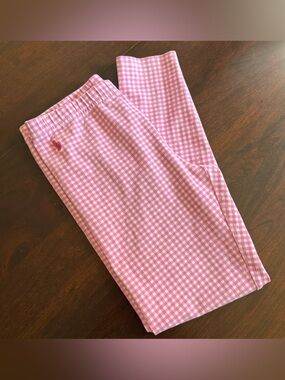 Polo by Ralph Lauren Girls' Pink Gingham Stretch Leggings M (8-10)